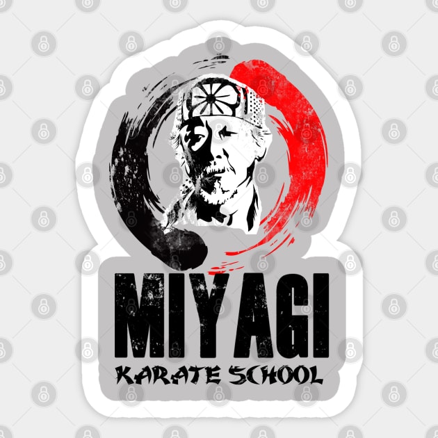 Miyagi Karate School. Sticker by NineBlack